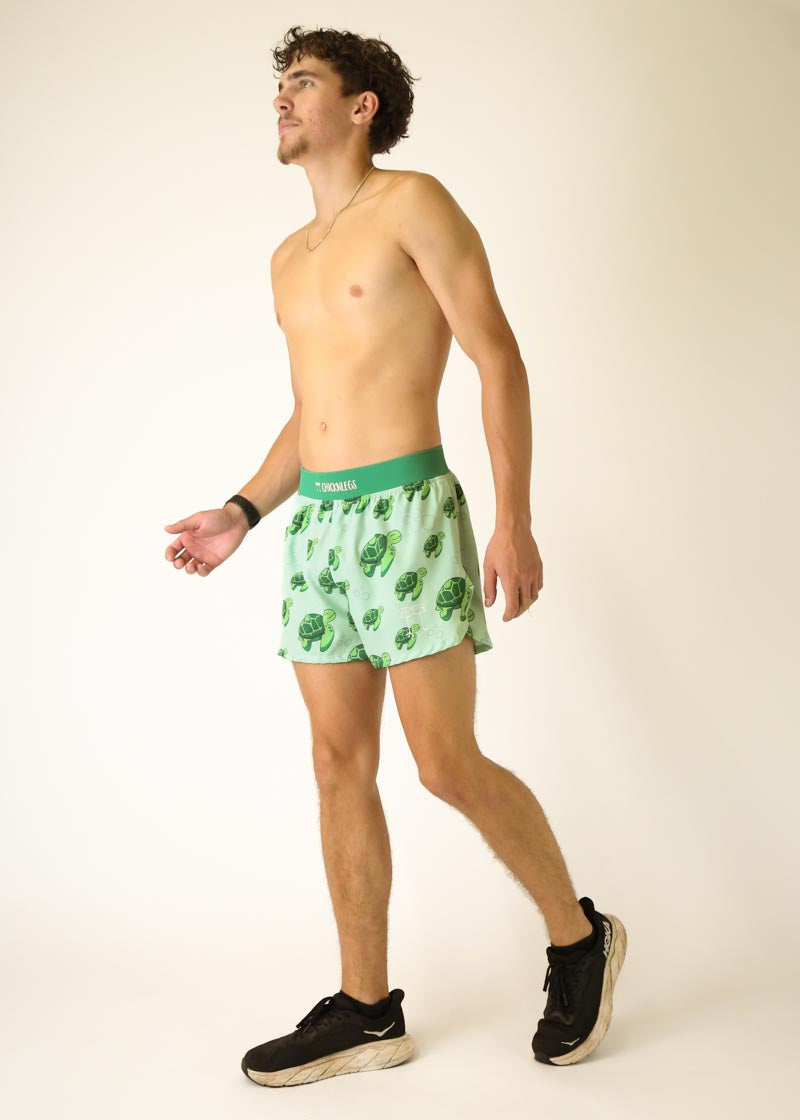 Men's Sea Turtles 4" Half Split Shorts